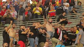 Niespokojnie na trybunach podczas meczu Polska - Rumunia (galeria)