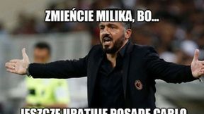 Liga Mistrzów. Napoli - Genk. "Zmieńcie Milika". Zobacz memy po hat-tricku Polaka