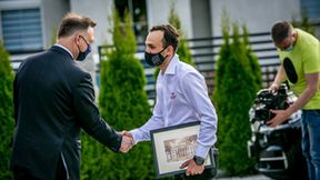 Prezydent Andrzej Duda z wizytą u Bartosza Zmarzlika (galeria)