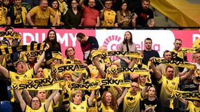 Kibice na trybunach podczas meczu PGE Skra Bełchatów - Trefl Gdańsk (galeria)