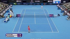 Tenis, WTA Pekin, 1/2 finału: E. Switolina  - A. Radwańska (mecz)