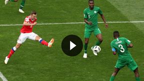 Mundial 2018. Fenomenalny gol Czeryszewa! Bramka mistrzostw już w pierwszym meczu?! Zobacz bramkę na 4:0 (TVP SPORT)