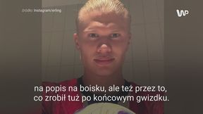 #dziejesiewsporcie: tylko spójrz, z czym pozował Haaland w szatni. "Wiking"