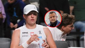 Rosły ochroniarz nie spuszczał jej z oka. Już wiadomo, kto pilnował Świątek