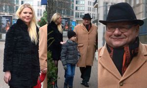 Ryszard Kalisz z żoną idą do restauracji