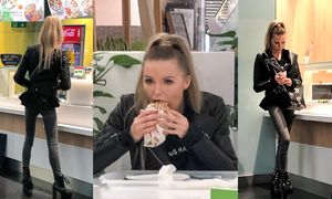 Roxi Gąska ZAJADA SIĘ KEBABEM w centrum handlowym