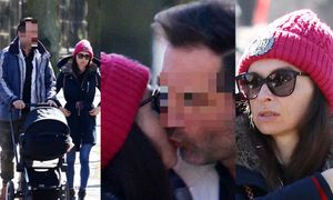 Marta Kaczyńska na spacerze z mężem i dzieckiem
