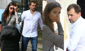 Chłodna Marta Kaczyńska i osowiały Marcin Dubieniecki towarzyszą córce podczas pierwszego dnia szkoły