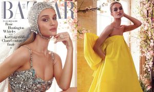 Rosie Huntington-Whiteley w wiosennej sesji dla "Harper's Bazaar"