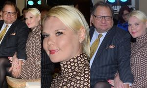 Młoda i okrągła żona Ryszarda Kalisza na Gali Akademii Dobrego Stylu (ZDJĘCIA)
