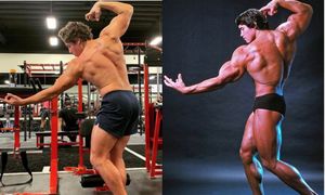 Syn Arnolda Schwarzeneggera odtwarza słynne zdjęcie ojca z 1975 roku. Podobni? (FOTO)