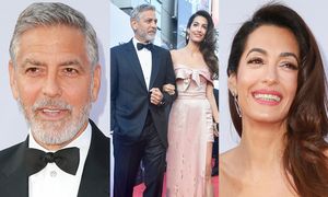 Szczęśliwi Clooneyowie pozdrawiają ze ścianki w Hollywood
