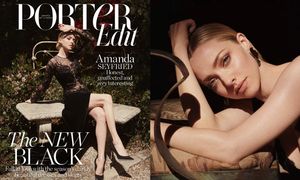 Poważna Amanda Seyfried pozuje w mrocznych stylizacjach