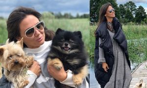 Kinga Rusin zabrała Czarka i jego chłopaka nad wodę: "Psia mama"