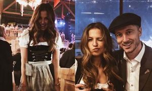 Lewandowska łapie się za biust na Oktoberfest (FOTO)