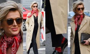 #TRENDY: Magda Mołek w beżowym płaszczu