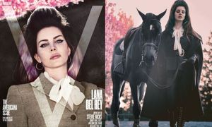 Rozmarzona Lana Del Rey pozuje z koniem