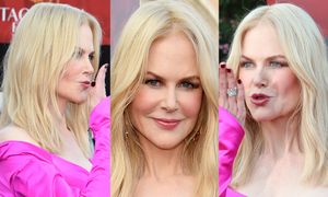 Nieruchoma twarz Nicole Kidman posyła buziaczki z festiwalu filmowego... (ZDJĘCIA)