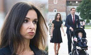 Marta Kaczyńska z mężem i dzieckiem na uroczystościach z okazji 70. rocznicy urodzin Lecha Kaczyńskiego (ZDJĘCIA)