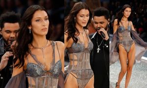 The Weeknd i Bella Hadid flirtują podczas pokazu Victoria's Secret... (ZDJĘCIA)