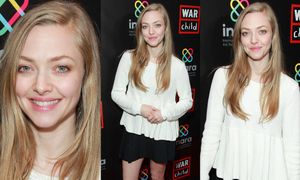 Zmęczona Amanda Seyfried odsłania nogi na charytatywnej ściance