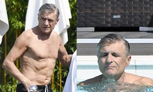 Adam Nawałka w samych szortach pręży się nad basenem! Sexy? (ZDJĘCIA)