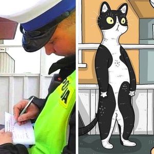 24 najzabawniejsze zdjęcia kotów przerobione na kreskówkowy obraz. Intrygujące prace rysownika!