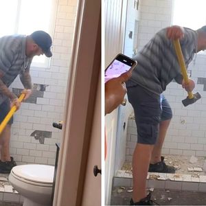 Klientka nie zapłaciła za remont łazienki. Majster przyszedł do niej z młotem!