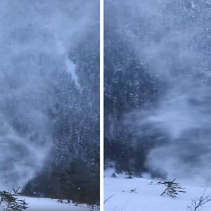 Parze turystów udało się nagrać śnieżne tornado w Tatrach. Wygląda imponująco!