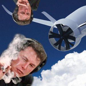 Palący trawkę Elon Musk podzielił się swoją wizją elektrycznego samolotu