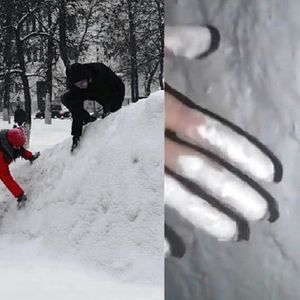 Absurdalny powód, dla którego śnieg w rosyjskim mieście zostawiał na dłoniach grubą białą warstwę