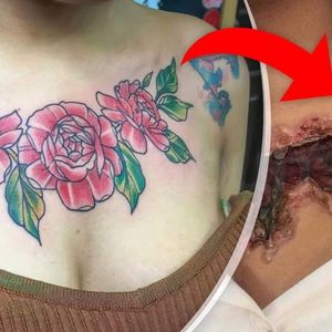 Wykonano jej tatuaż tanim tuszem. Nie uwierzysz, jak 3 miesiące później wyglądała jej skóra