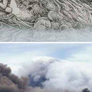 Zrobił zdjęcie kłębów popiołu unoszących się nad wulkanem. Ludzie dostrzegli w nim głębszy sens