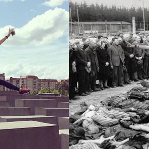 Pomnik upamiętniający Holokaust stał się miejscem zabawnych zdjęć. On to zmienił