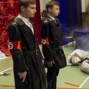 nazistowska inscenizacja w szkole