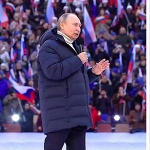 Putin przemawiał z klatki
