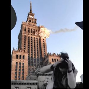Wizualizacja z atakiem Rosji na Warszawę