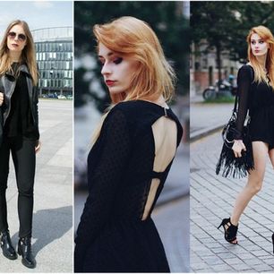 Czarny total look