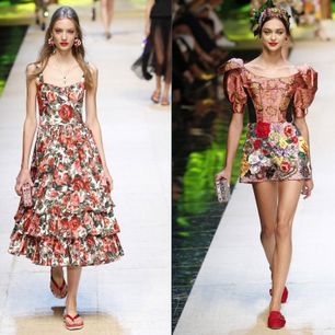 Róże i kwiaty - moda w stylu Dolce & Gabbana