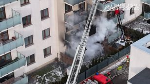 Duży pożar w Ząbkach. W akcji śmigłowiec LPR