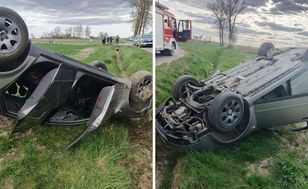 Kierowca Audi wypadł z drogi. Miał z ponad 5,7 promila alkoholu