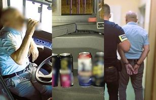 Pijany prowadził autobus. Po drodze popijał piwo