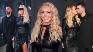 Wygładzona Lindsay Lohan bryluje na pokazie Gucci. Na ściance WYMIENIAŁA CZUŁOŚCI z mężem (ZDJĘCIA)