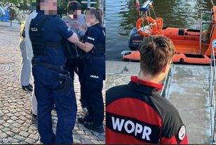 Hiszpanie w Odrze. Postanowili odbyć poranną kąpiel