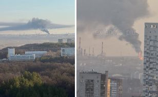 Dron uderzył 1300 km od granicy. Płonie rafineria w Ufie