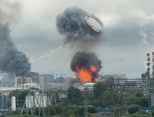 Atak na rafinerię w Moskwie. Wielka eksplozja uchwycona na nagraniu