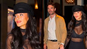Nicole Scherzinger kroczy u boku narzeczonego w PRZEŚWITUJĄCEJ mini. HOT? (FOTO)
