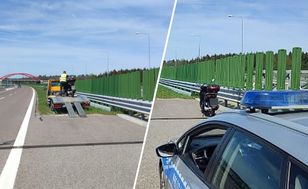 Skuterem pod prąd na A4. Kuriozalne wyjaśnienie