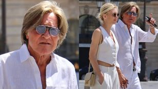 Mohamed Hadid spaceruje po Paryżu z o 35 lat młodszą modelką Keni Silvą