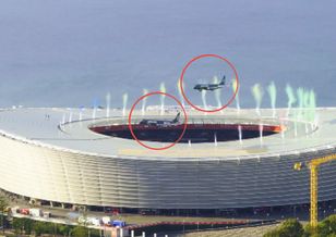 Two planes flew just 15 metres above Cape Town's DHL Stadium